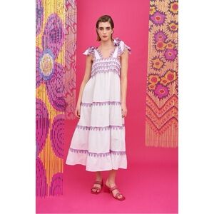 NWT CeliaB Kelly Dress Linen Blend L